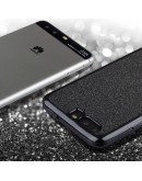 Huawei P10 phone Case silicone Glitter Grey - Moozy® Thin Flexible Soft TPU Silicone Bling phone Case / Cover with a Grey frame