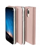Huawei Mate 10 Lite case Flip cover Rose Gold - Moozy® Smart Magnetic Flip case with folding stand and silicone phone holder