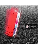 iPhone 8 Plus case, iPhone 7 Plus case Flip cover Red - Moozy® Smart Magnetic Flip case with folding stand and silicone phone holder