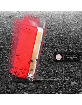 Xiaomi Redmi Note 5A case Flip cover Red - Moozy® Smart Magnetic Flip case with folding stand and silicone phone holder