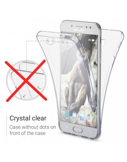 360 Degree Samsung J7 2017 Case by Moozy® Full body Slim Clear Transparent TPU Samsung Galaxy J7 2017 Silicone Gel Cover