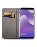 Huawei Y7 Prime 2018 case, Huawei Nova 2 Lite case Flip cover Purple - Moozy® Smart Magnetic Flip case with stand
