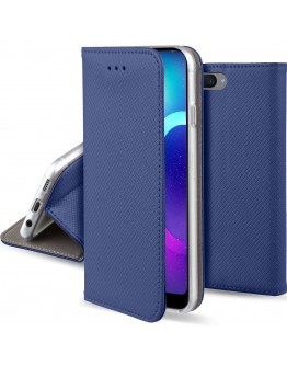 Moozy case Flip cover for Huawei Honor 10, Dark blue - Smart Magnetic Flip case with folding stand
