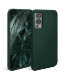 Moozy Minimalist Series Silicone Case for OnePlus Nord 2, Midnight Green - Matte Finish Lightweight Mobile Phone Case Slim Soft Protective TPU Cover with Matte Surface