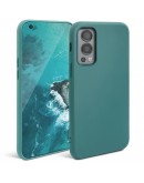 Moozy Minimalist Series Silicone Case for OnePlus Nord 2, Blue Grey - Matte Finish Lightweight Mobile Phone Case Slim Soft Protective TPU Cover with Matte Surface