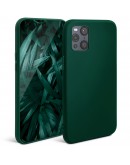 Moozy Minimalist Series Silicone Case for Oppo Find X3 Pro, Midnight Green - Matte Finish Lightweight Mobile Phone Case Slim Soft Protective TPU Cover with Matte Surface
