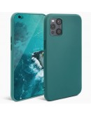 Moozy Minimalist Series Silicone Case for Oppo Find X3 Pro, Blue Grey - Matte Finish Lightweight Mobile Phone Case Slim Soft Protective TPU Cover with Matte Surface