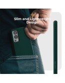 Moozy Minimalist Series Silicone Case for OnePlus Nord 2, Midnight Green - Matte Finish Lightweight Mobile Phone Case Slim Soft Protective TPU Cover with Matte Surface