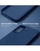 Moozy Lifestyle. Designed for Xiaomi Redmi Note 10, Redmi Note 10S Case, Midnight Blue - Liquid Silicone Lightweight Cover with Matte Finish and Soft Microfiber Lining, Premium Silicone Case