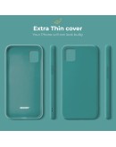 Moozy Minimalist Series Silicone Case for Oppo Find X3 Pro, Blue Grey - Matte Finish Lightweight Mobile Phone Case Slim Soft Protective TPU Cover with Matte Surface
