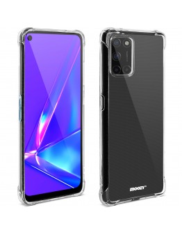 Moozy Shock Proof Silicone Case for Oppo A72, Oppo A52 and Oppo A92 - Transparent Crystal Clear Phone Case Soft TPU Cover