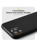 Moozy Minimalist Series Silicone Case for iPhone 13 Pro, Black - Matte Finish Lightweight Mobile Phone Case Slim Soft Protective TPU Cover with Matte Surface