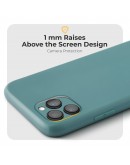 Moozy Minimalist Series Silicone Case for iPhone 13 Pro, Blue Grey - Matte Finish Lightweight Mobile Phone Case Slim Soft Protective TPU Cover with Matte Surface