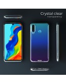 Moozy Xframe Shockproof Case for Huawei P30 Lite - Transparent Rim Case, Double Colour Clear Hybrid Cover with Shock Absorbing TPU Rim