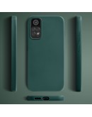 Moozy Lifestyle. Silicone Case for Xiaomi Redmi Note 11 and 11S, Dark Green - Liquid Silicone Lightweight Cover with Matte Finish and Soft Microfiber Lining, Premium Silicone Case