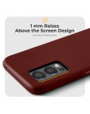 Moozy Minimalist Series Silicone Case for OnePlus Nord 2, Wine Red - Matte Finish Lightweight Mobile Phone Case Slim Soft Protective TPU Cover with Matte Surface