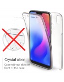 Moozy 360 Degree Case for Xiaomi Mi A2 Lite, Redmi 6 Pro - Transparent Full body Slim Cover - Hard PC Back and Soft TPU Silicone Front