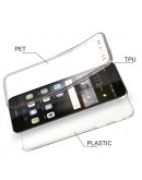 Moozy 360 Degree Case for Huawei P8 Lite 2017 - Transparent Full body Slim Cover - Hard PC Back and Soft TPU Silicone Front