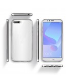 Moozy 360 Degree Case for Huawei Y6 2018 - Transparent Full body Slim Cover - Hard PC Back and Soft TPU Silicone Front