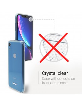 Moozy 360 Degree Case for iPhone XR - Full body Front and Back Slim Clear Transparent TPU Silicone Gel Cover