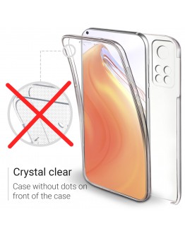 Moozy 360 Degree Case for Xiaomi Mi 10T 5G and Mi 10T Pro 5G - Transparent Full body Slim Cover - Hard PC Back and Soft TPU Silicone Front
